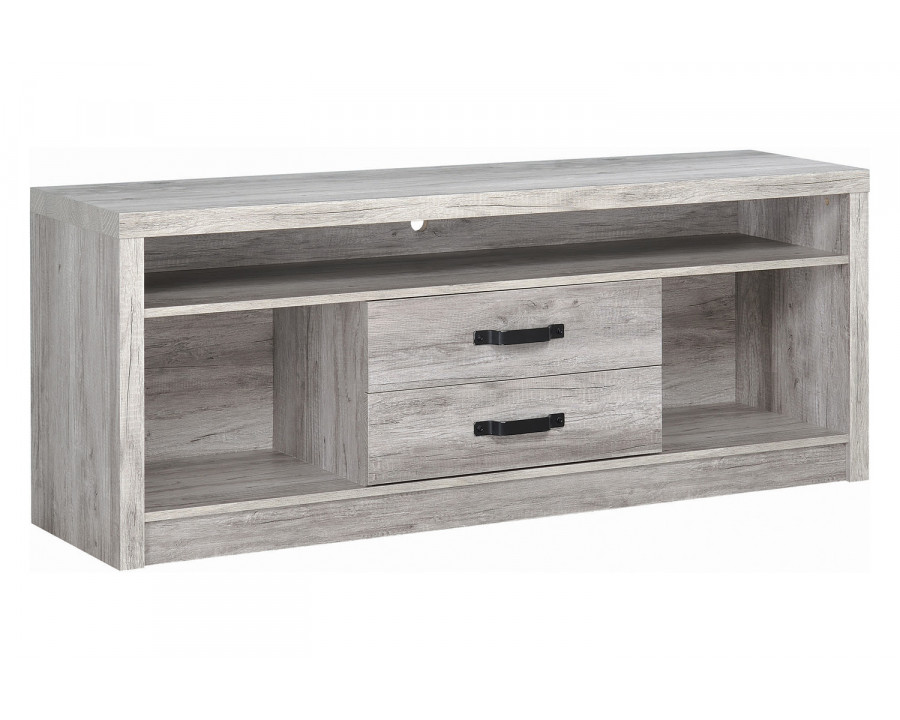 Coaster – 2-Drawer TV Console in Gray Driftwood