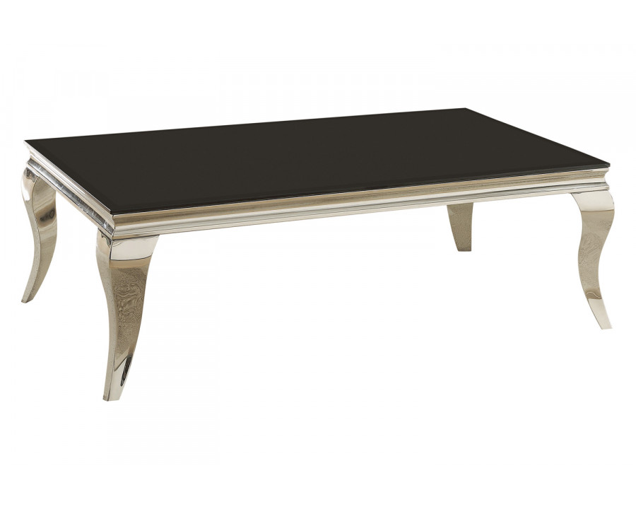 Coaster – Rectangular Coffee Table in Chrome/Black