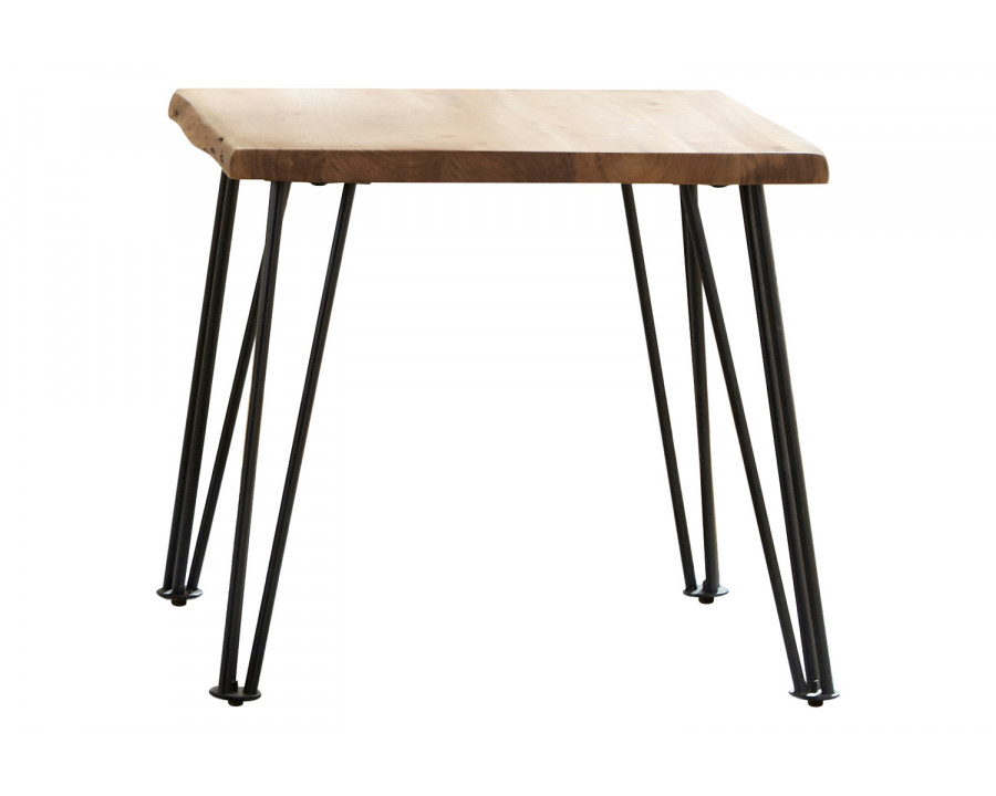 Coaster – Gano End Table With Hairpin Leg in Natural/Matte Black