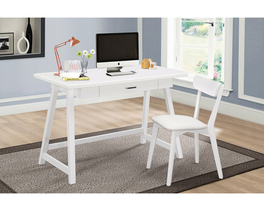 Coaster – Dense 2-Piece Writing Desk Set in White