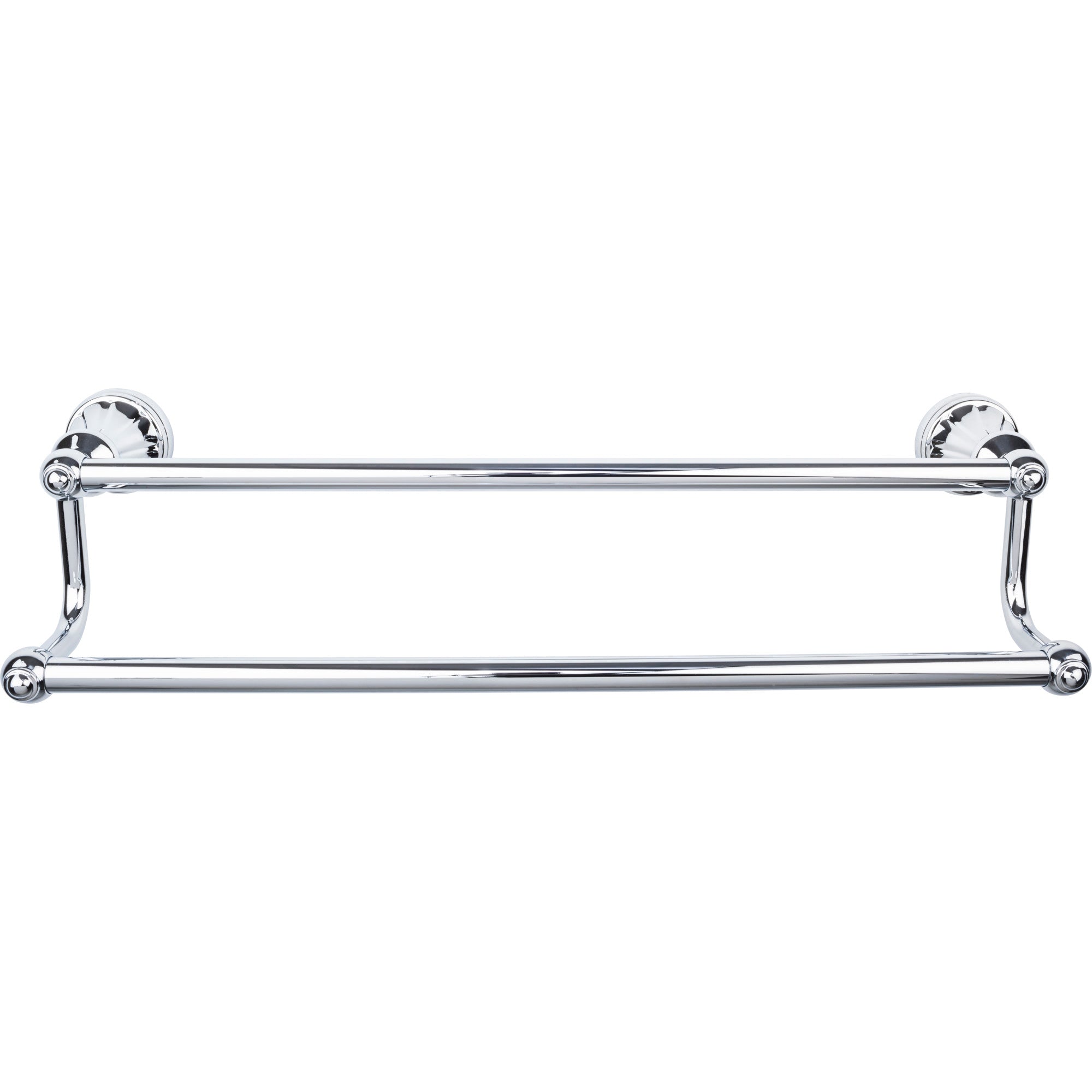 TOP KNOBS HUD7PC TOP BATH (R) Hudson Bath Double 20 1/4″ Wall Mounted Towel Bar – Polished Chrome