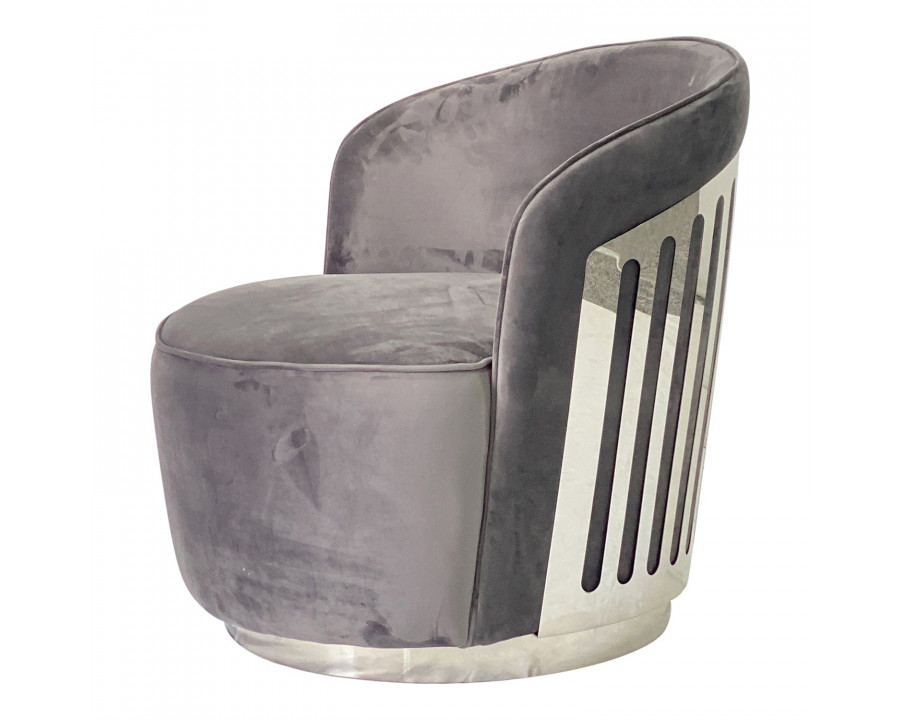 Furnings – Smoky Gray and Silver Sofa Chair