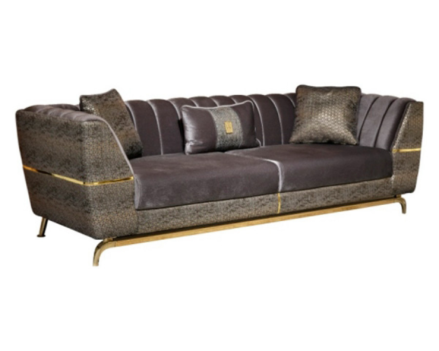 Furnia – Madrid Stationary Sofa in Gray, Fabric