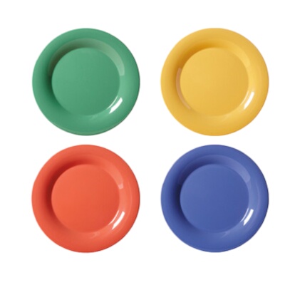 GET WP-7-MIX – Diamond Mardi Gras Plate, 7-1/2″ dia., mix of 4 colors, (Case of 48)