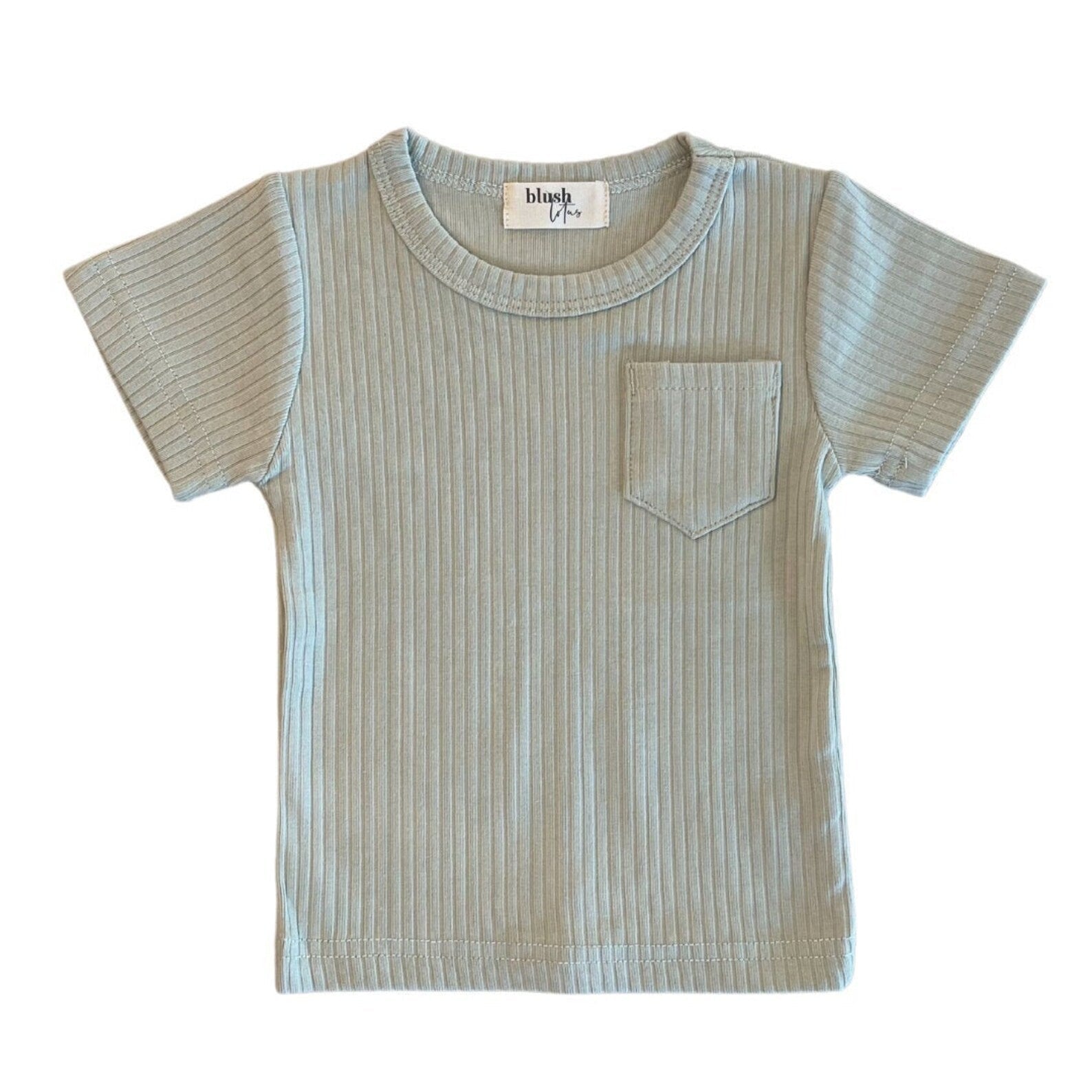 Ribbed Pocket Tee – Pistachio