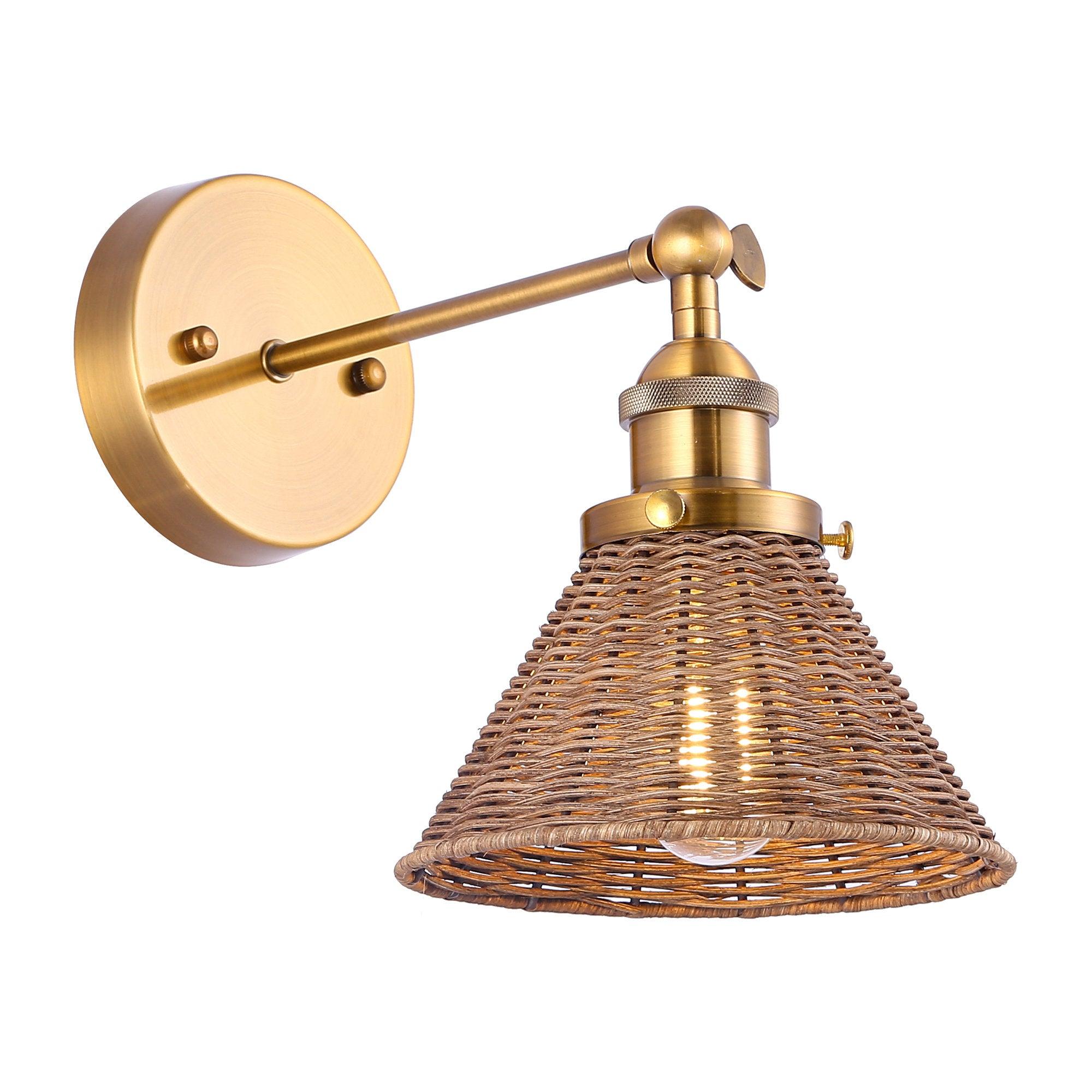 Traditional 1-Light Golden Wall Light