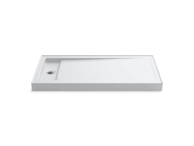 KOHLER 9165 Bellwether 60″ x 32″ single-threshold shower base with left offset drain