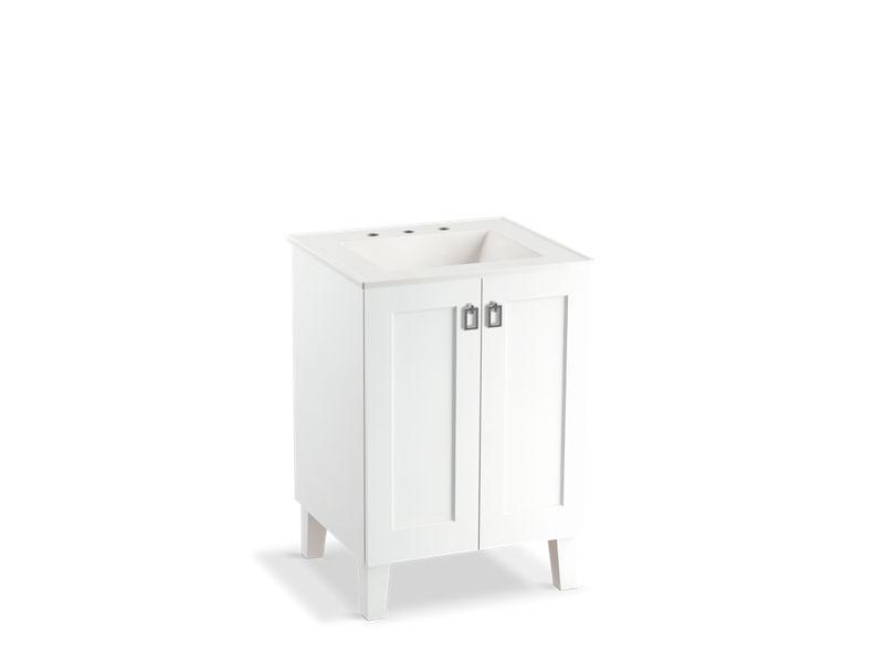 KOHLER K-99526-LG-1WA Poplin 24″ bathroom vanity cabinet with legs and 2 doors