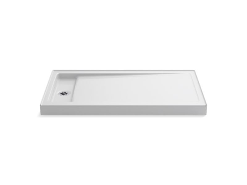 KOHLER 9163 Bellwether 60″ x 32″ single-threshold shower base with left center drain