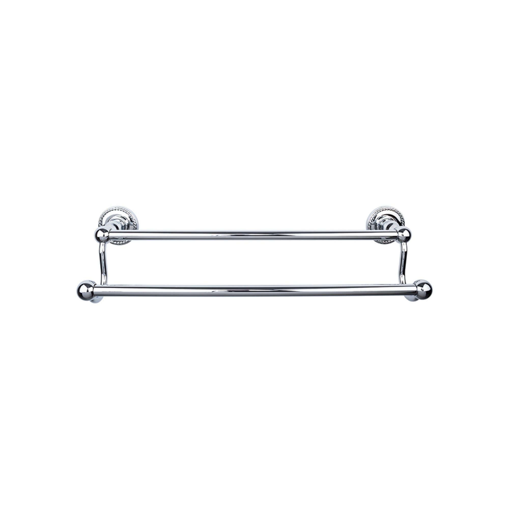 TOP KNOBS ED9PCF TOP BATH (R) Edwardian Bath Double 26 1/2″ Wall Mounted Towel Bar – Polished Chrome