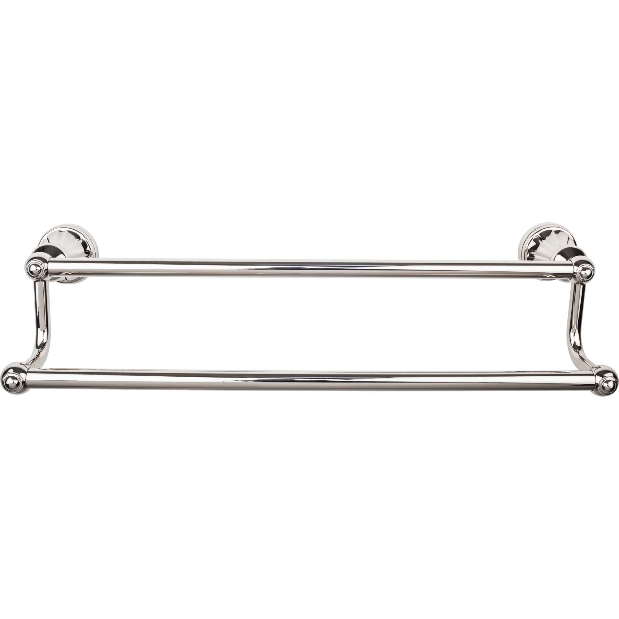 TOP KNOBS HUD7PN TOP BATH (R) Hudson Bath Double 20 1/4″ Wall Mounted Towel Bar – Polished Nickel