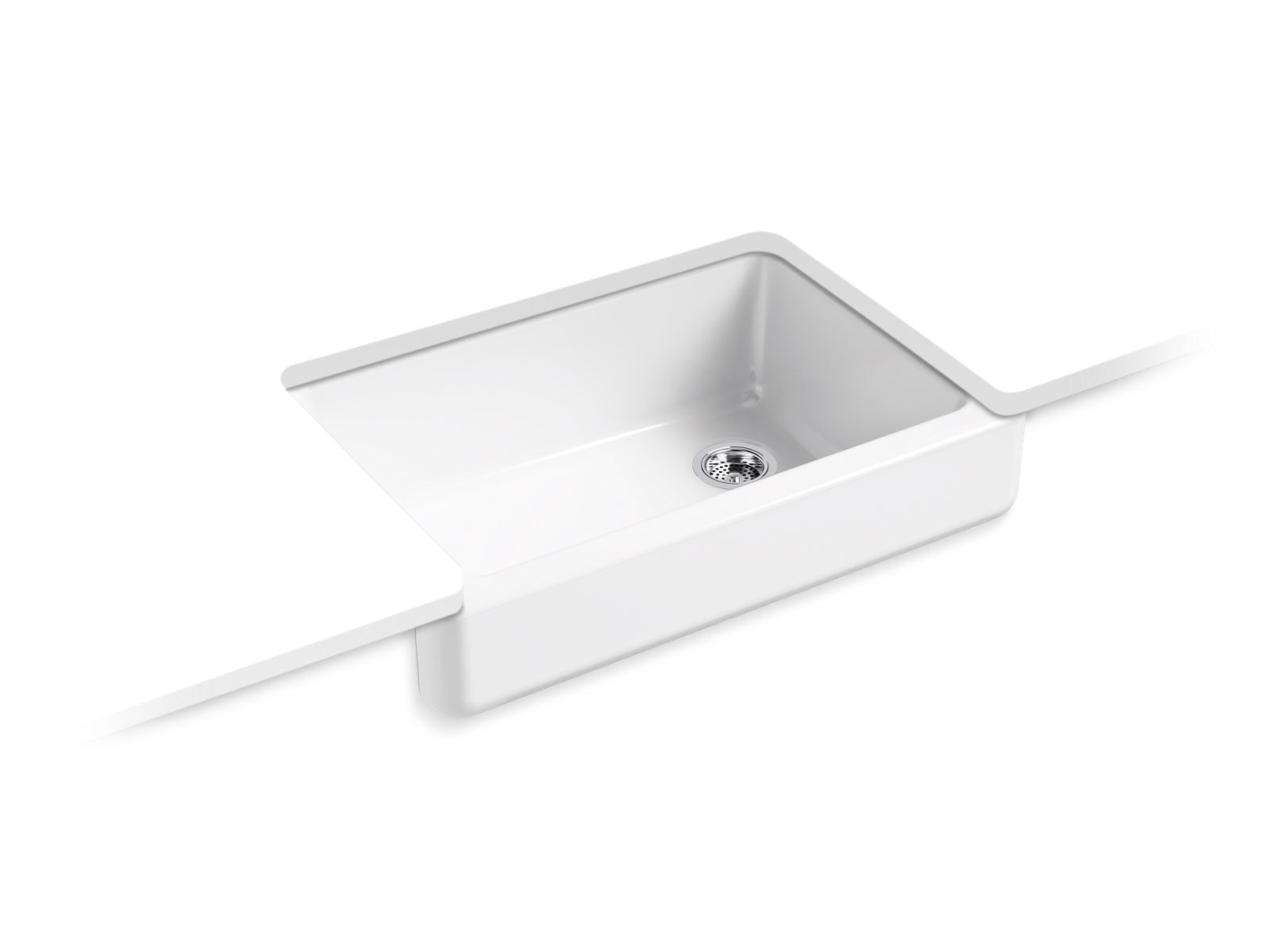 KOHLER K-5826 Whitehaven 32-1/2″ undermount single-bowl farmhouse kitchen sink