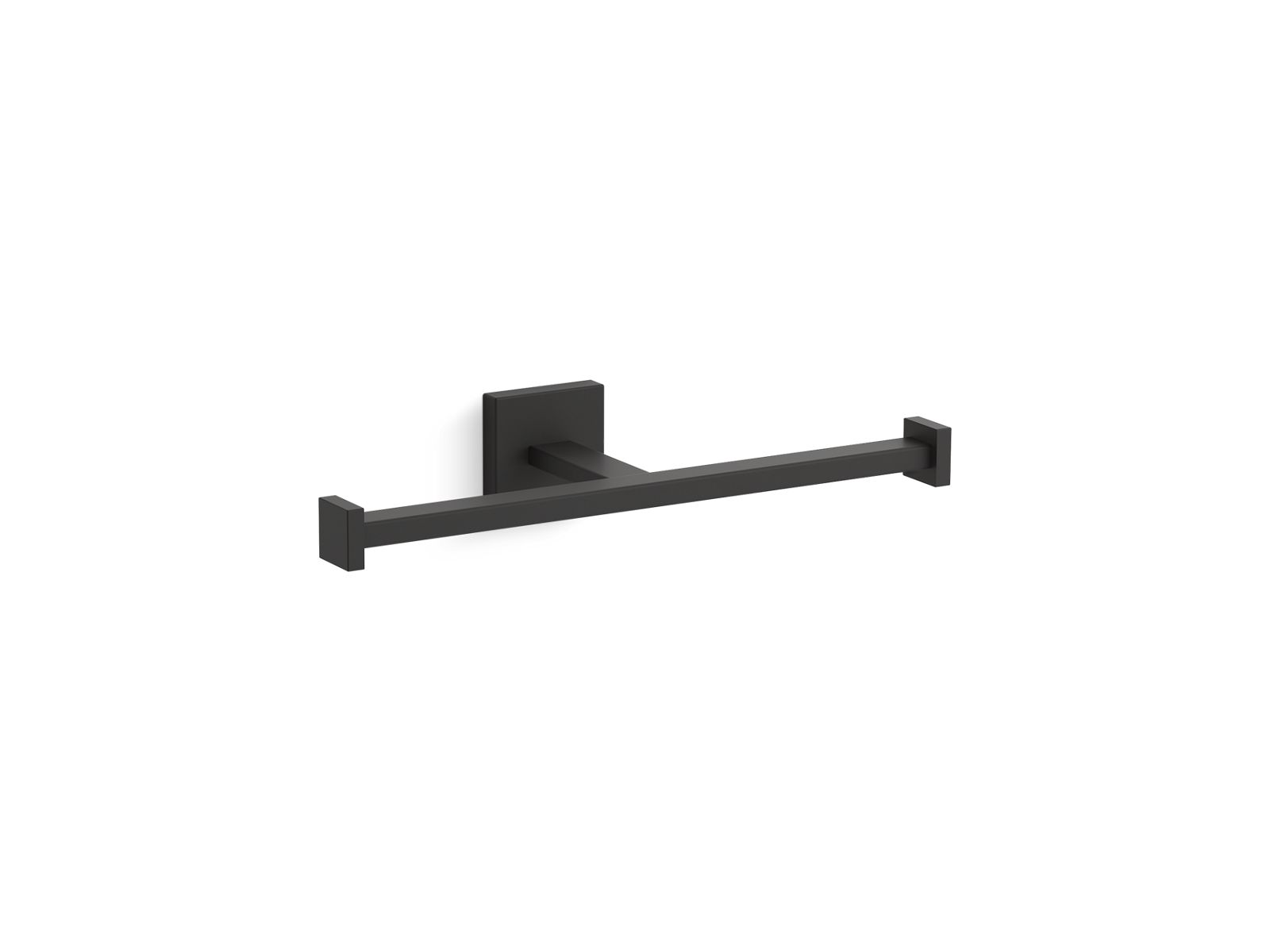 KOHLER K-23288-BL Square Double Toilet Paper Holder In Matte Black