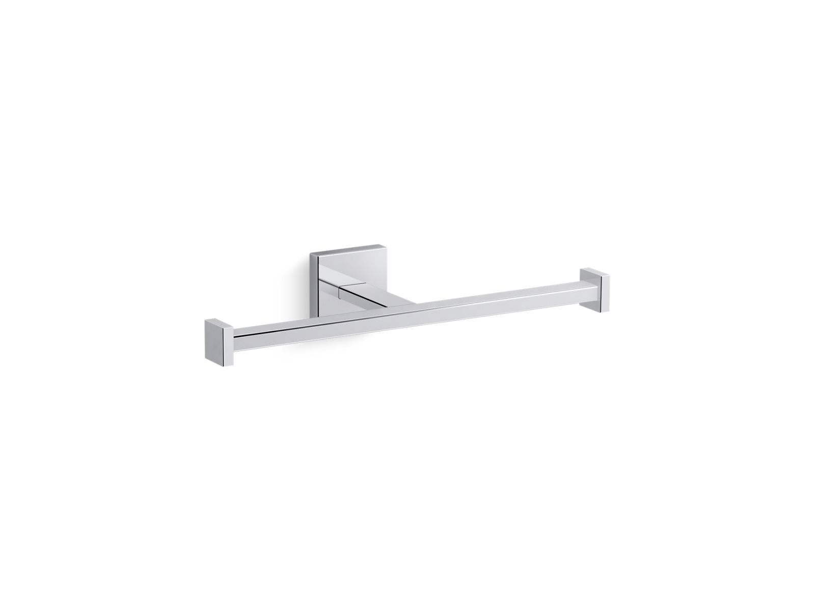 KOHLER K-23288-CP Square Double Toilet Paper Holder In Polished Chrome