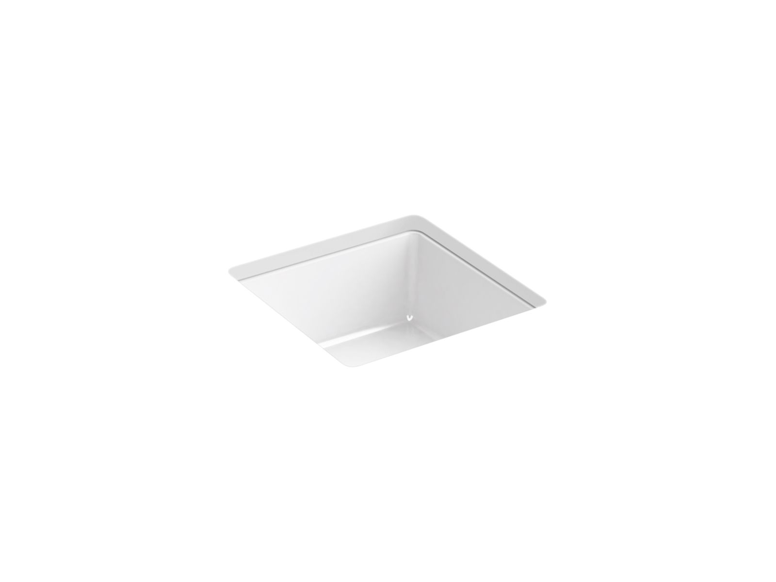 KOHLER K-8188-0 Verticyl 13″ Square Undermount Bathroom Sink In White